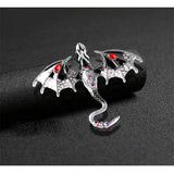 Grey Dragon Brooch for Women