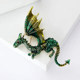 Emerald Dragon Brooch