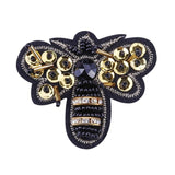 embroidered bee brooch