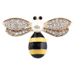 Bright Gold and Black Bee Brooch