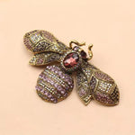 Sparkling Inlay Bee Brooch