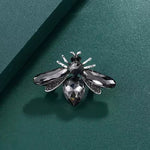 Ink Black Bee Brooch