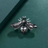 Ink Black Bee Brooch