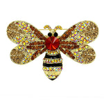 gold-plated bee brooch