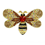 gold-plated bee brooch