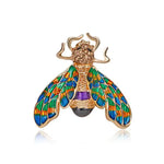 Polychrome Gamma Bee Brooch