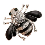 Silver Zircon Bee Brooch