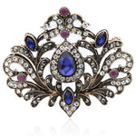 antique art nouveau blue brooch