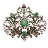 antique green art nouveau brooch