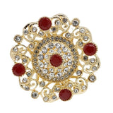 antique rhinestone and sequin brooch