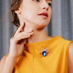 Crystal Clear Spider Brooch