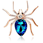 Crystal Clear Spider Brooch