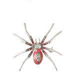 red fancy lady spider brooch