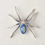 fancy lady blue spider brooch