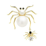 mother and daughter spider brooch