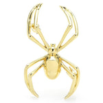 chrome gold spider brooch