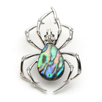 polychrome reflections spider brooch