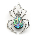 polychrome reflections spider brooch