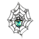 spider web and diamond brooch