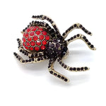 Black and Red Widow Spider Brooch
