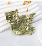 Shiny Owl Brooch