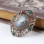 Polychrome Faste Cameo Brooch