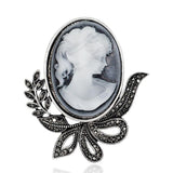 peaceful days cameo brooch