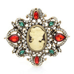 natural cameo brooch