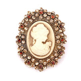 Star-adorned Cameo Brooch