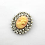 Pearl Portrait Cameo Brooch