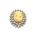 pearl portrait cameo brooch