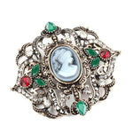 astral splendor cameo brooch