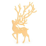 gold metal deer brooch