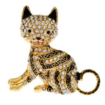 bling bling cat brooch