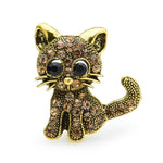 golden cat brooch