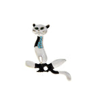 feline meditation cat brooch