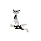 feline meditation cat brooch