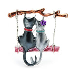 romantic cat brooch