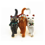 feline trio cat brooch
