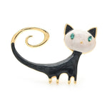 Green Eyes Cat Brooch