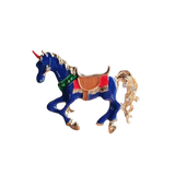Enamel Horse Brooch