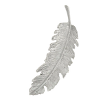 silver feather hair pin