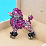 Lilac Poodle Dog Brooch