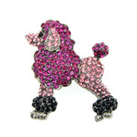 lilac poodle dog brooch