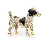 Two-tone puppy dog ​​brooch
