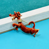 Happy Dancing Dog Brooch
