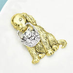Joyful Gift Dog Brooch