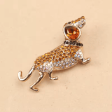 Long Story Dog Brooch