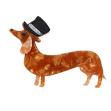 Magic Dachshund Dog Brooch