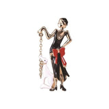 emancipated mistress dog brooch